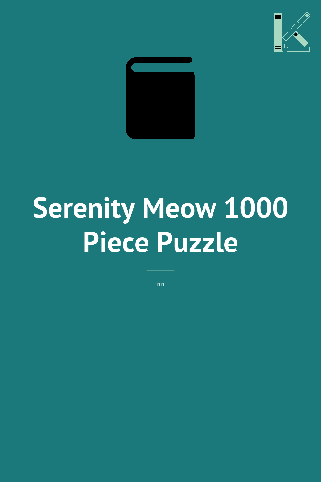 Serenity Meow 1000 Piece Puzzle