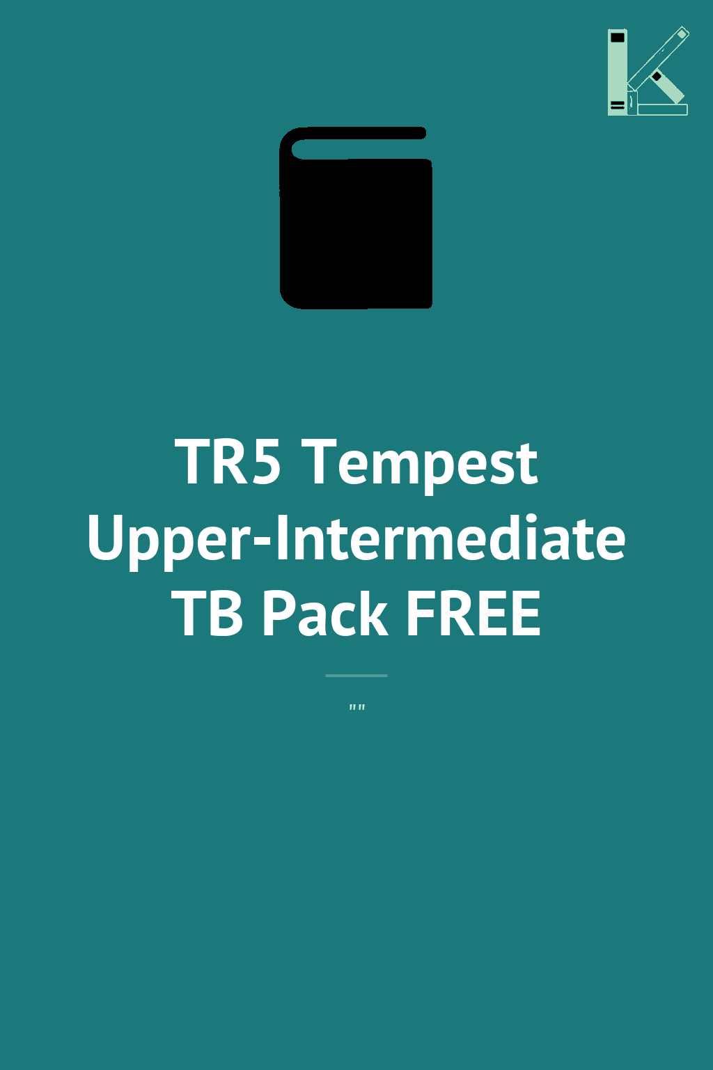 TR5 Tempest Upper-Intermediate TB Pack FREE