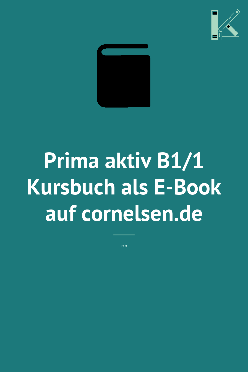 Prima aktiv B1/1 Kursbuch als E-Book auf cornelsen.de