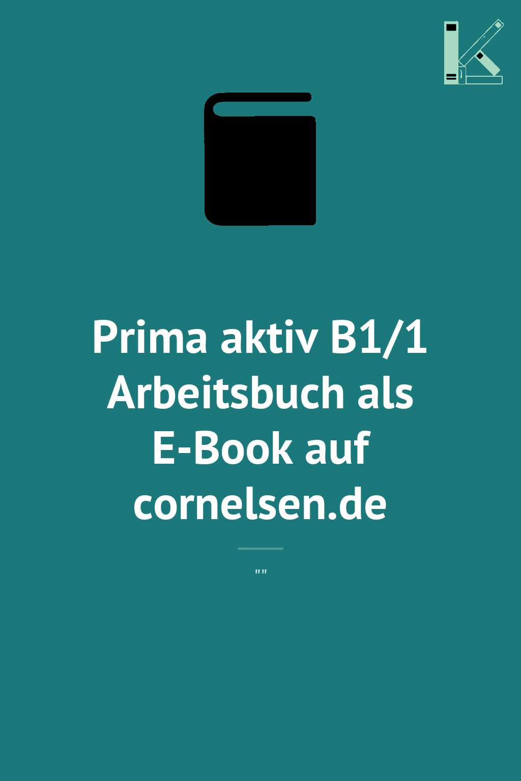 Prima aktiv B1/1 Arbeitsbuch als E-Book auf cornelsen.de