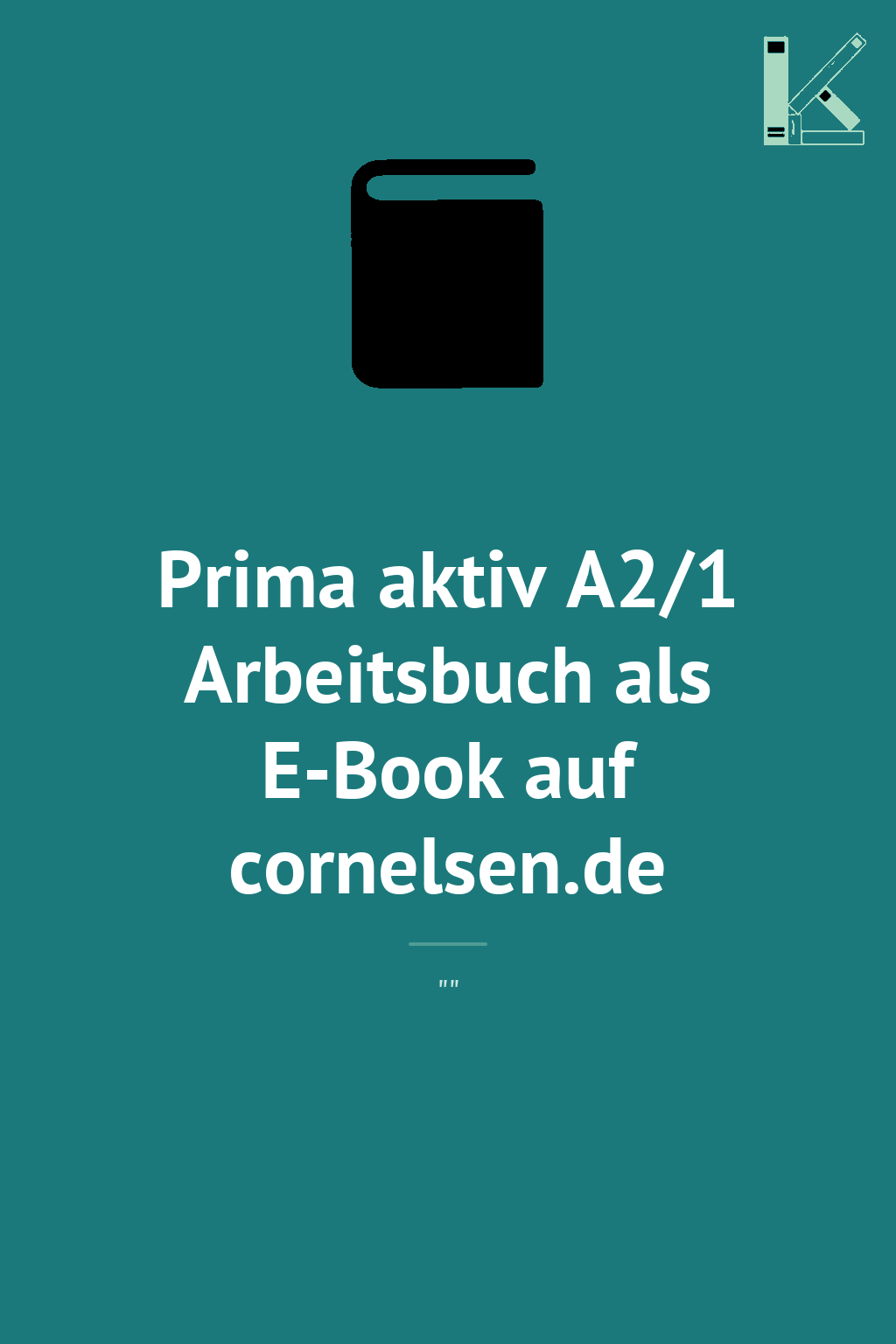 Prima aktiv A2/1 Arbeitsbuch als E-Book auf cornelsen.de