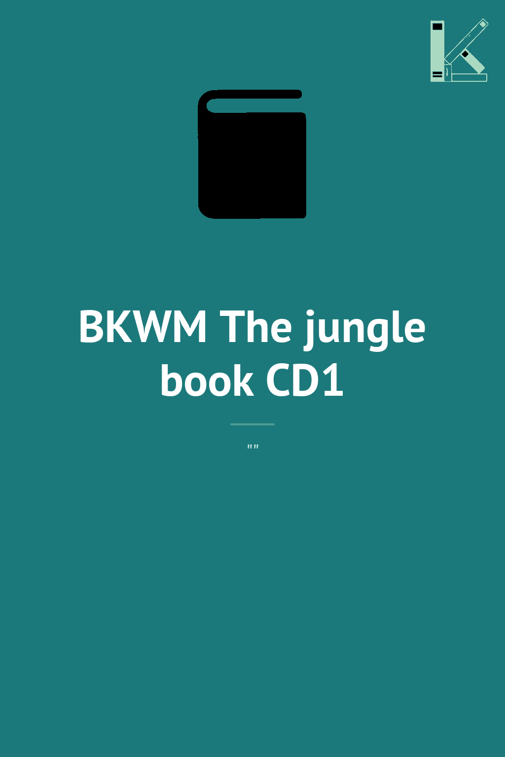 BKWM The jungle book CD1