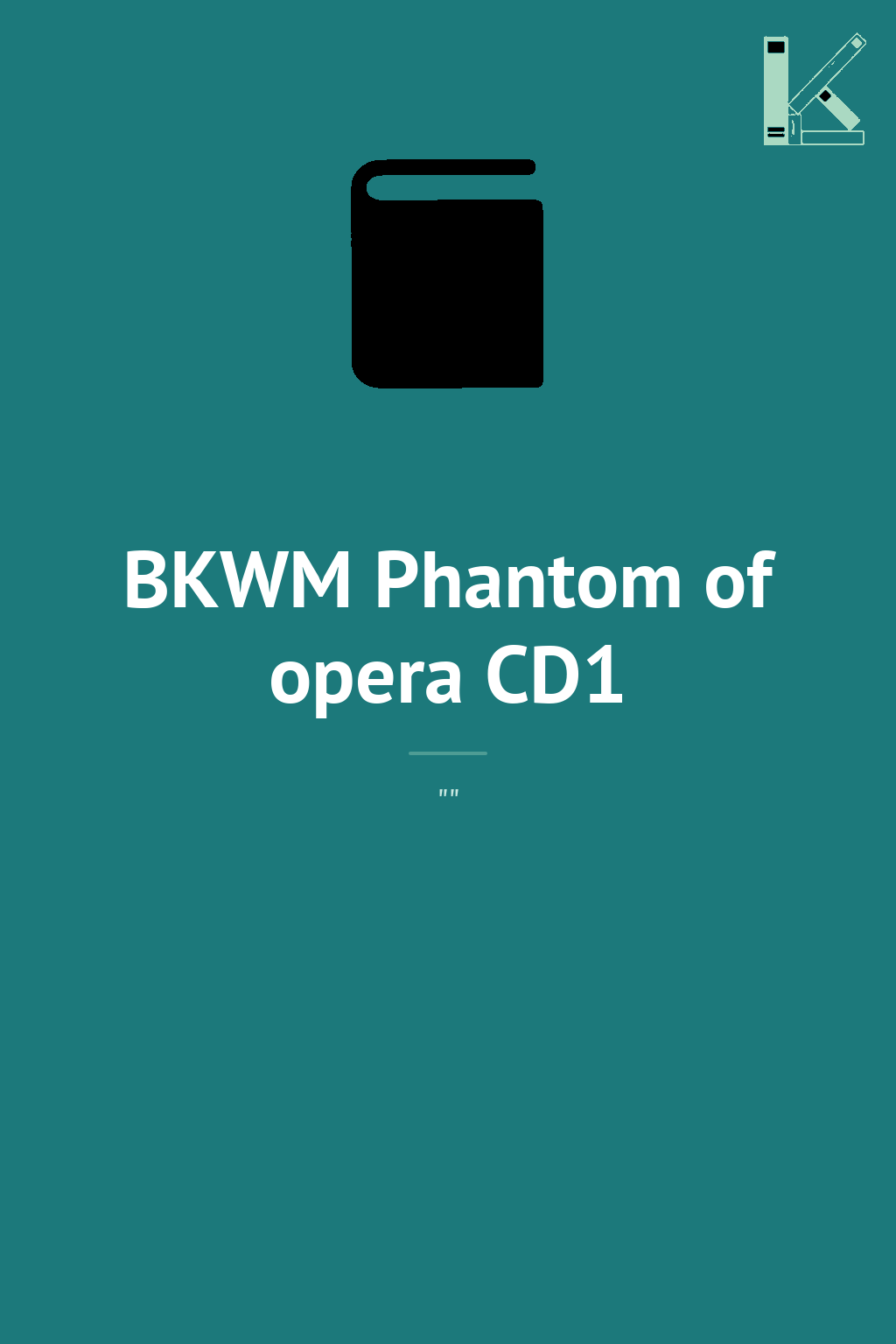 BKWM Phantom of opera CD1