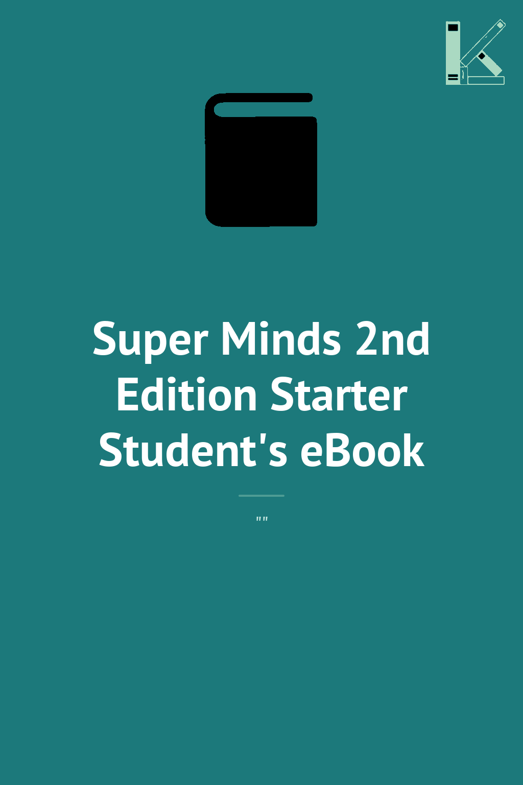 Super Minds 2nd Edition Starter Student's eBook