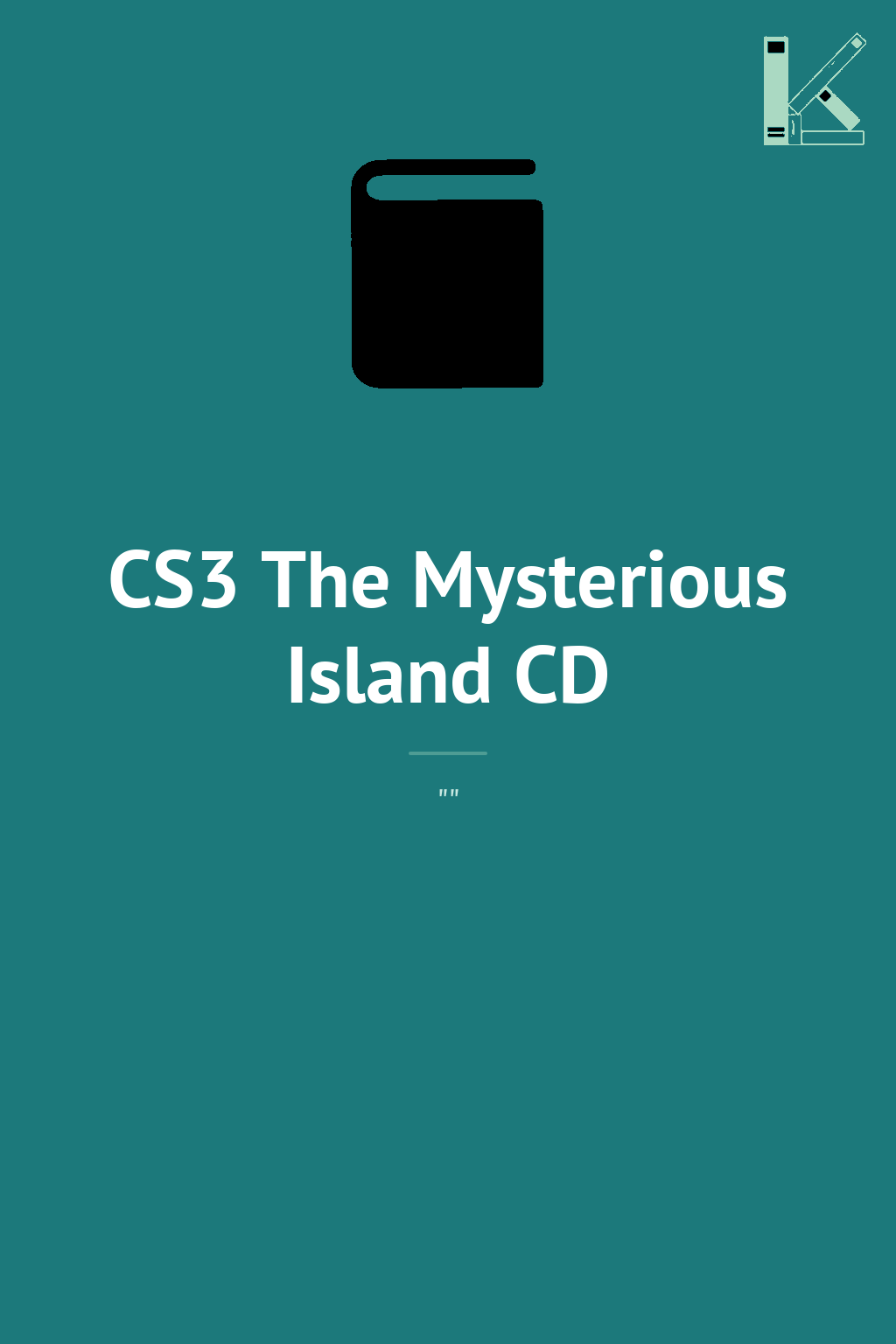 CS3 The Mysterious Island CD