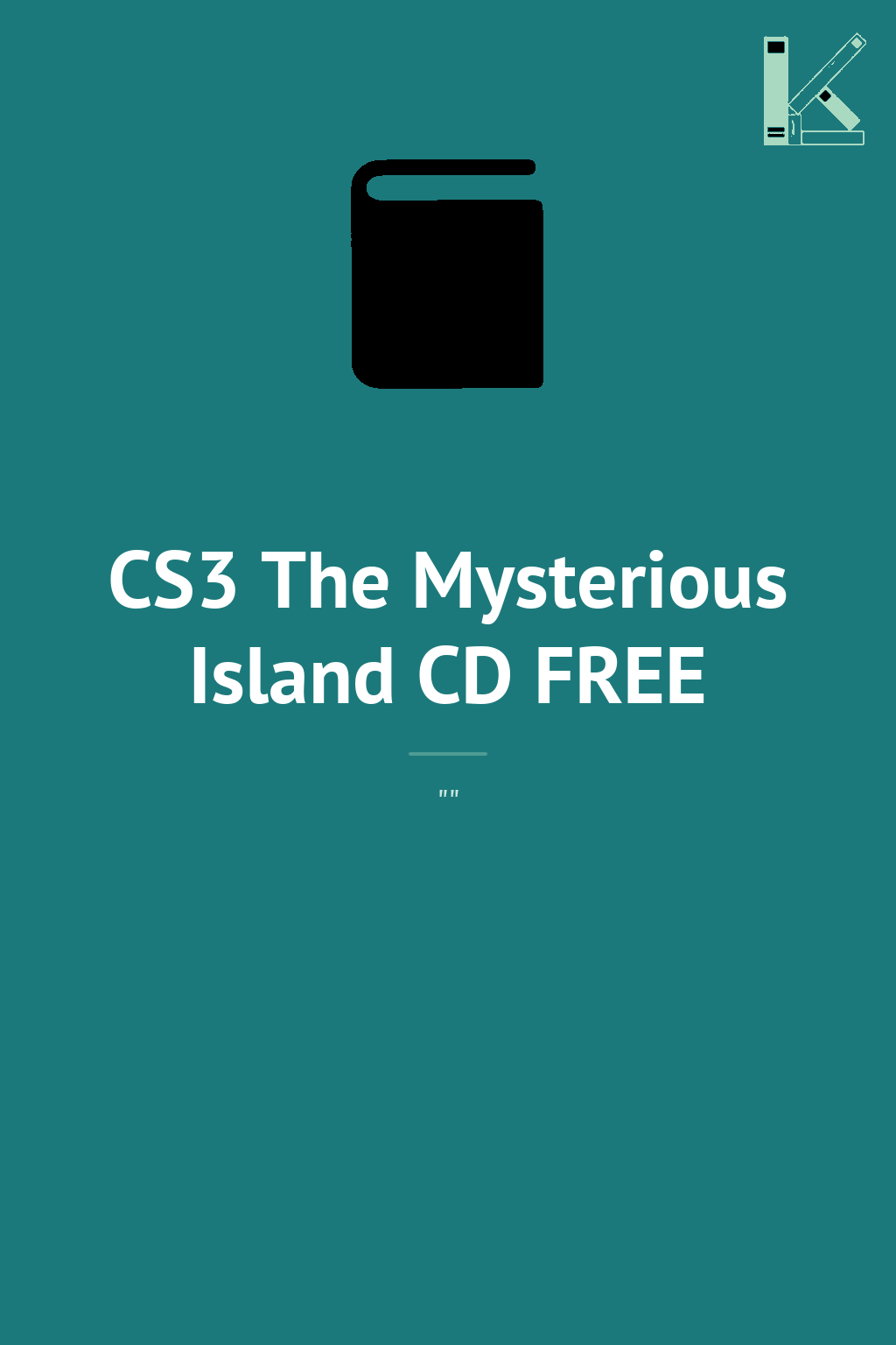 CS3 The Mysterious Island CD FREE