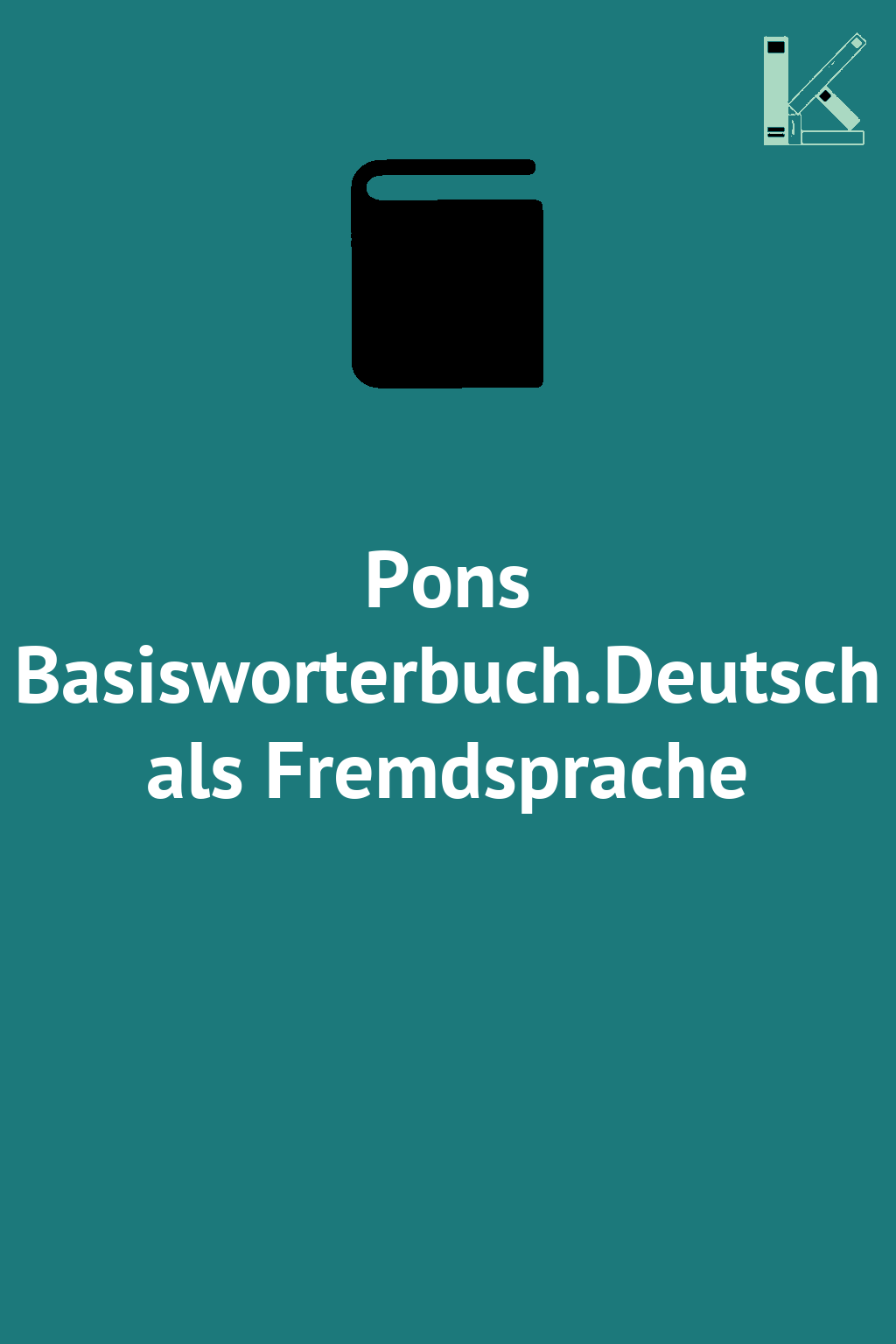 Pons Basisworterbuch.Deutsch als Fremdsprache