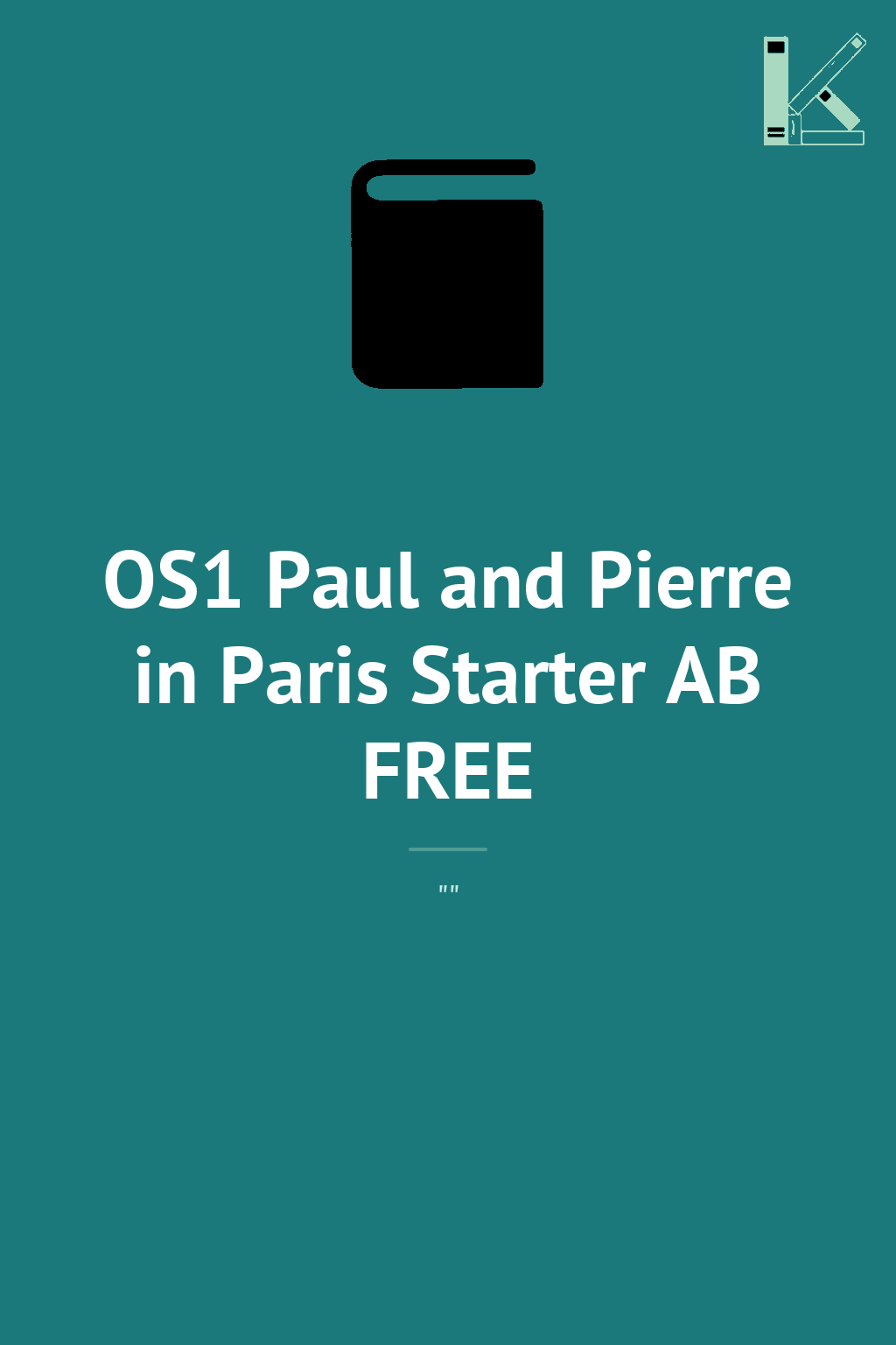OS1 Paul and Pierre in Paris Starter AB FREE