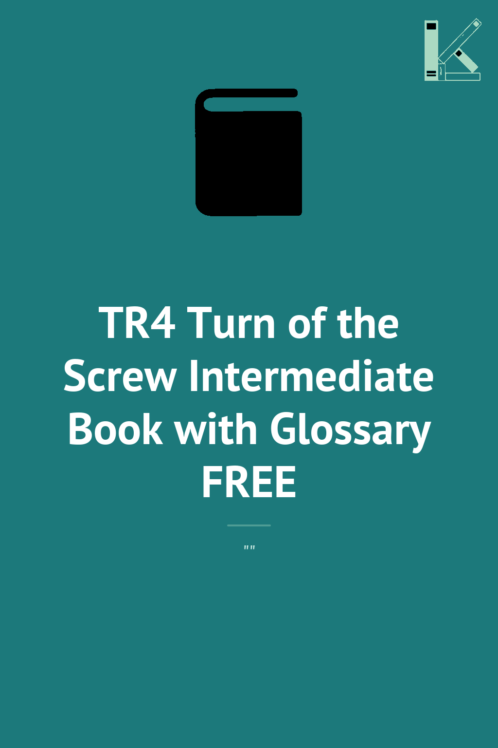 TR4 Turn of the Screw Intermediate Book with Glossary...
