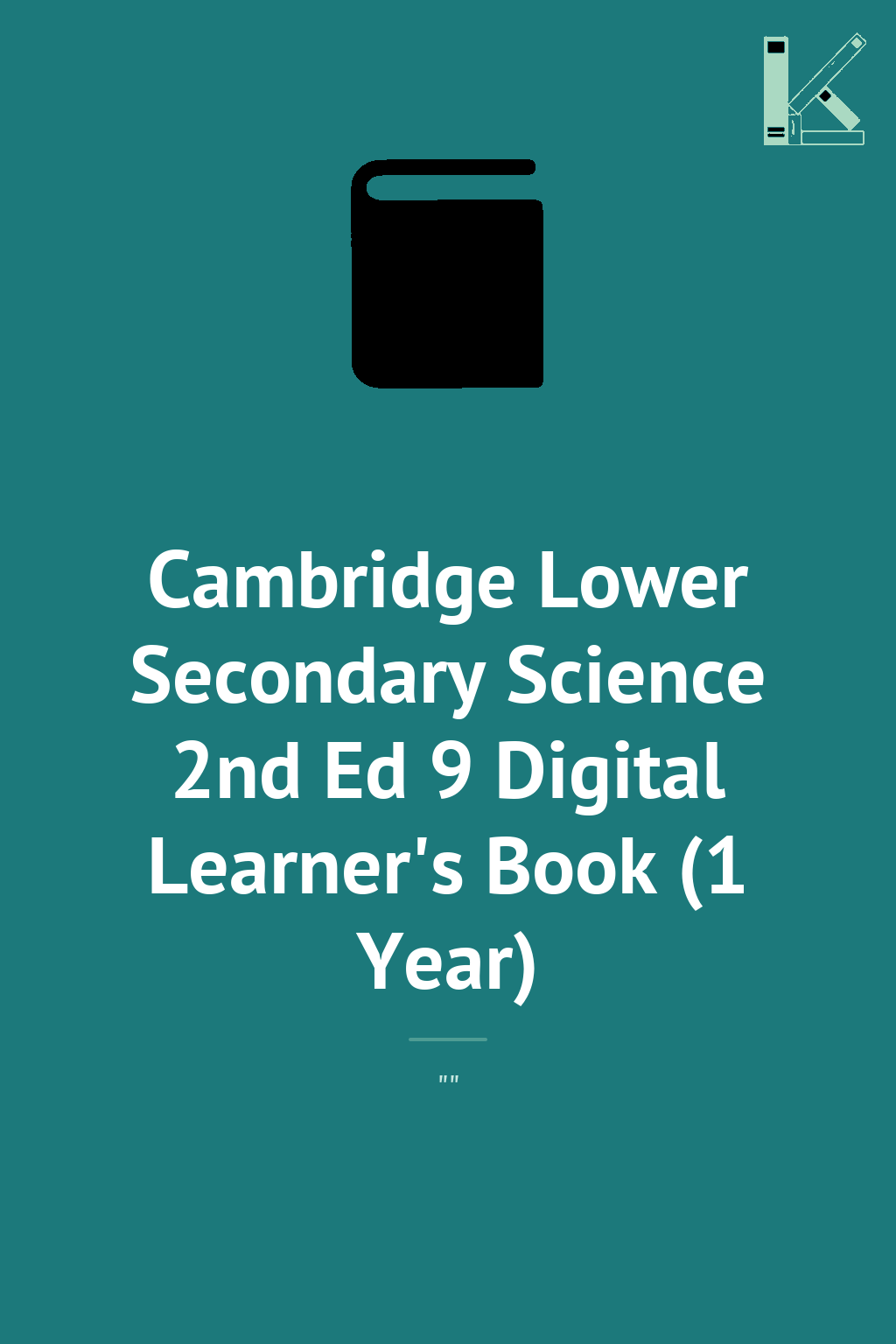 Cambridge Lower Secondary Science 2nd Ed 9 Digital...