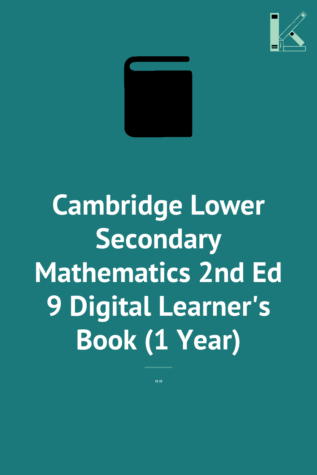 Cambridge Lower Secondary Mathematics 2nd Ed 9 Digital...