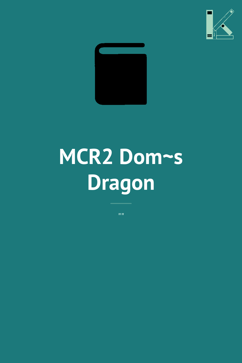 MCR2 Dom~s Dragon