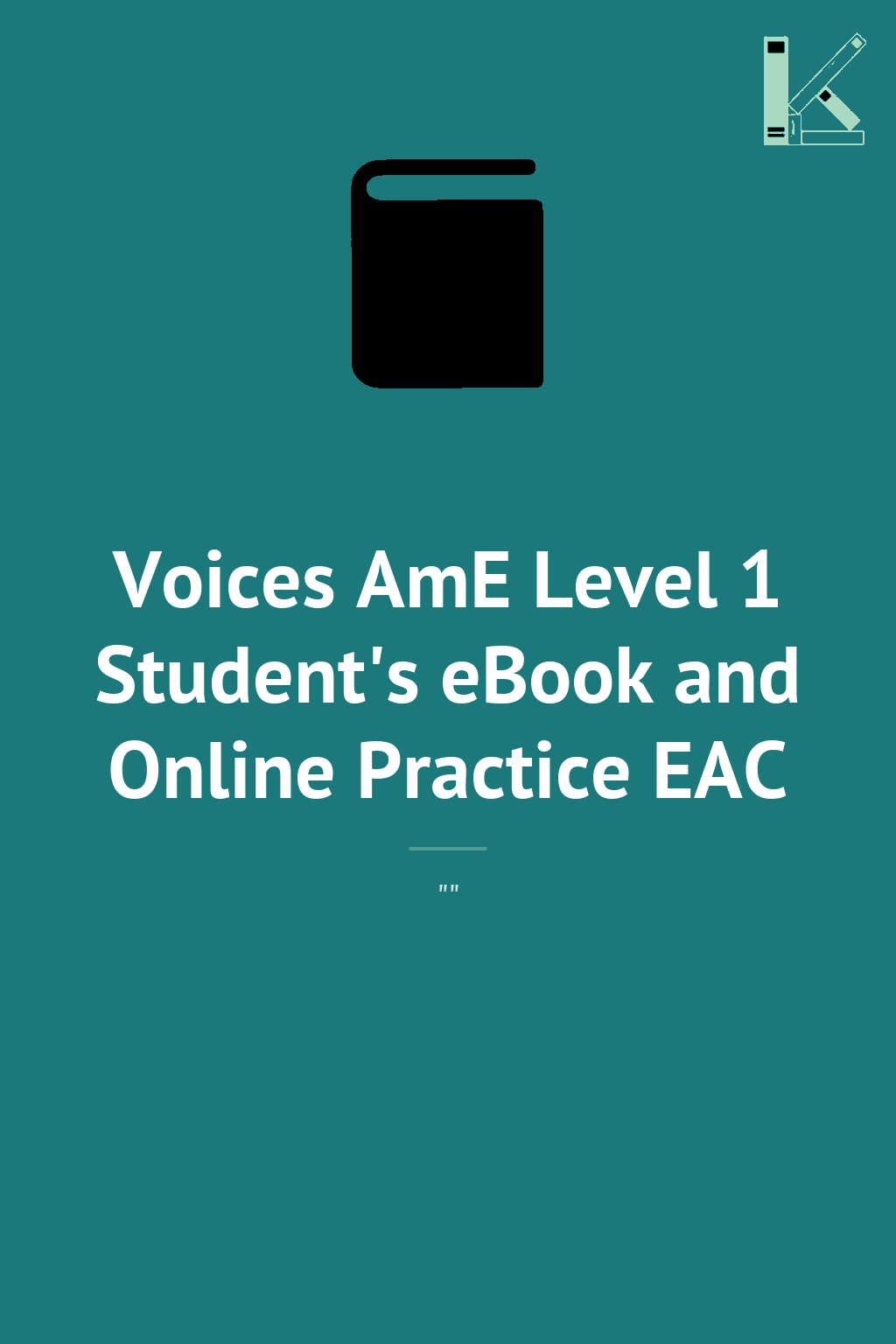 Voices AmE Level 1 Student's eBook and Online Practice...