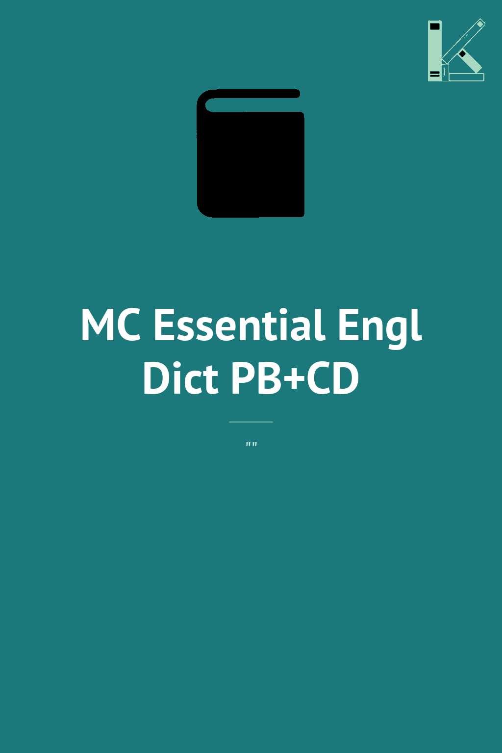 MC Essential Engl Dict PB+CD