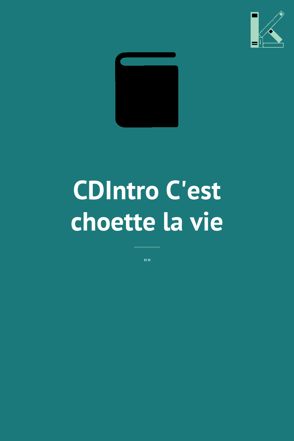 CDIntro C'est choette la vie