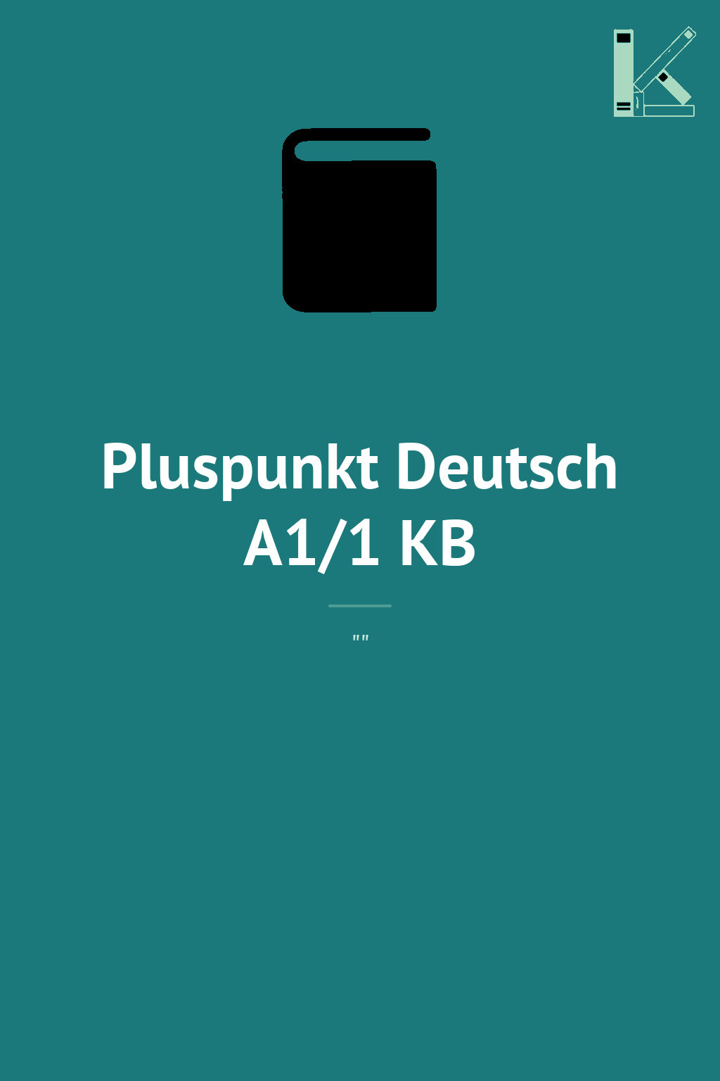 Pluspunkt Deutsch A1/1 KB