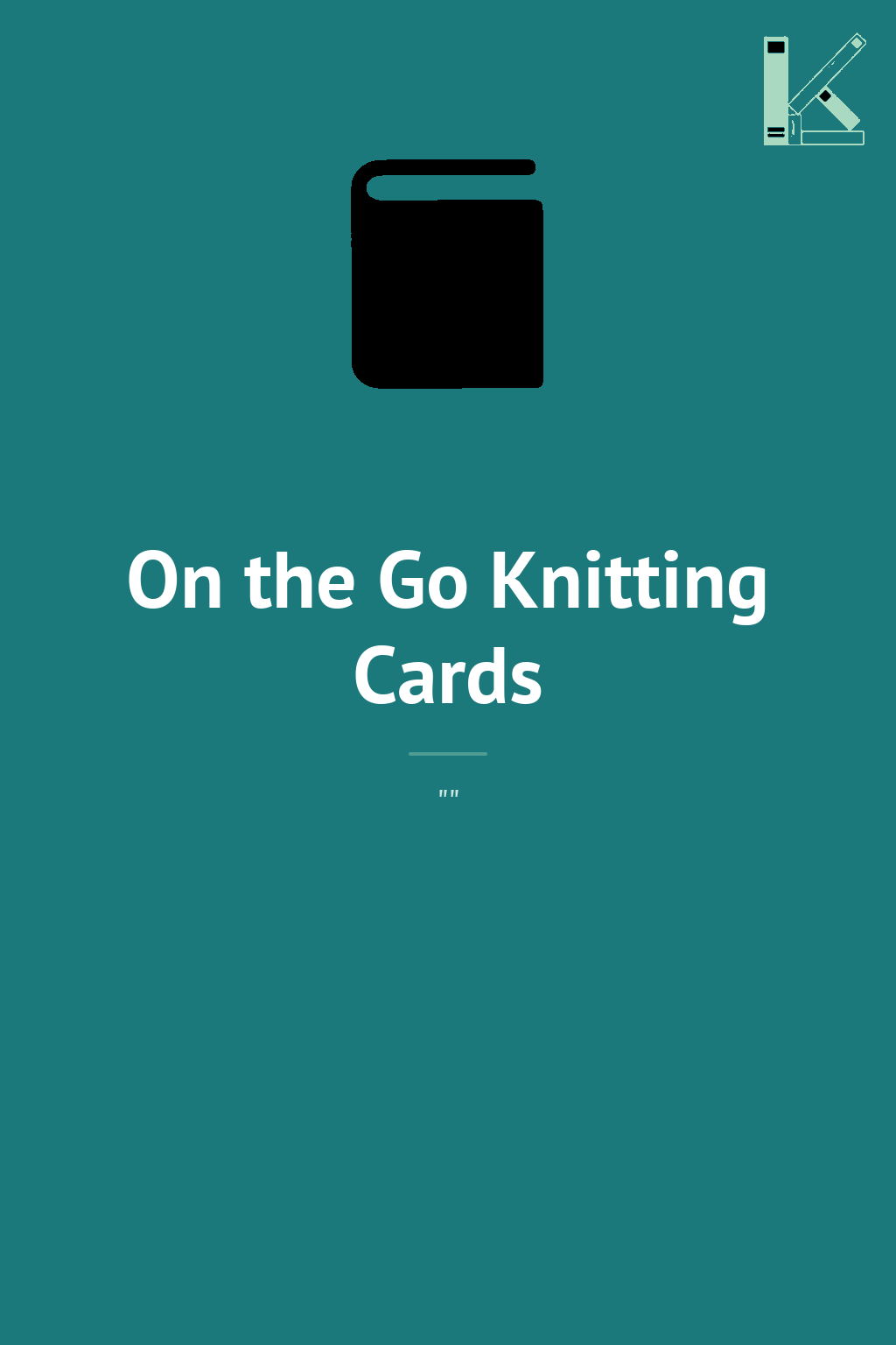 On the Go Knitting Cards