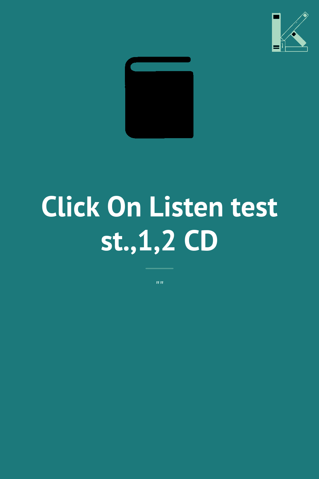 Click On Listen test st.,1,2 CD