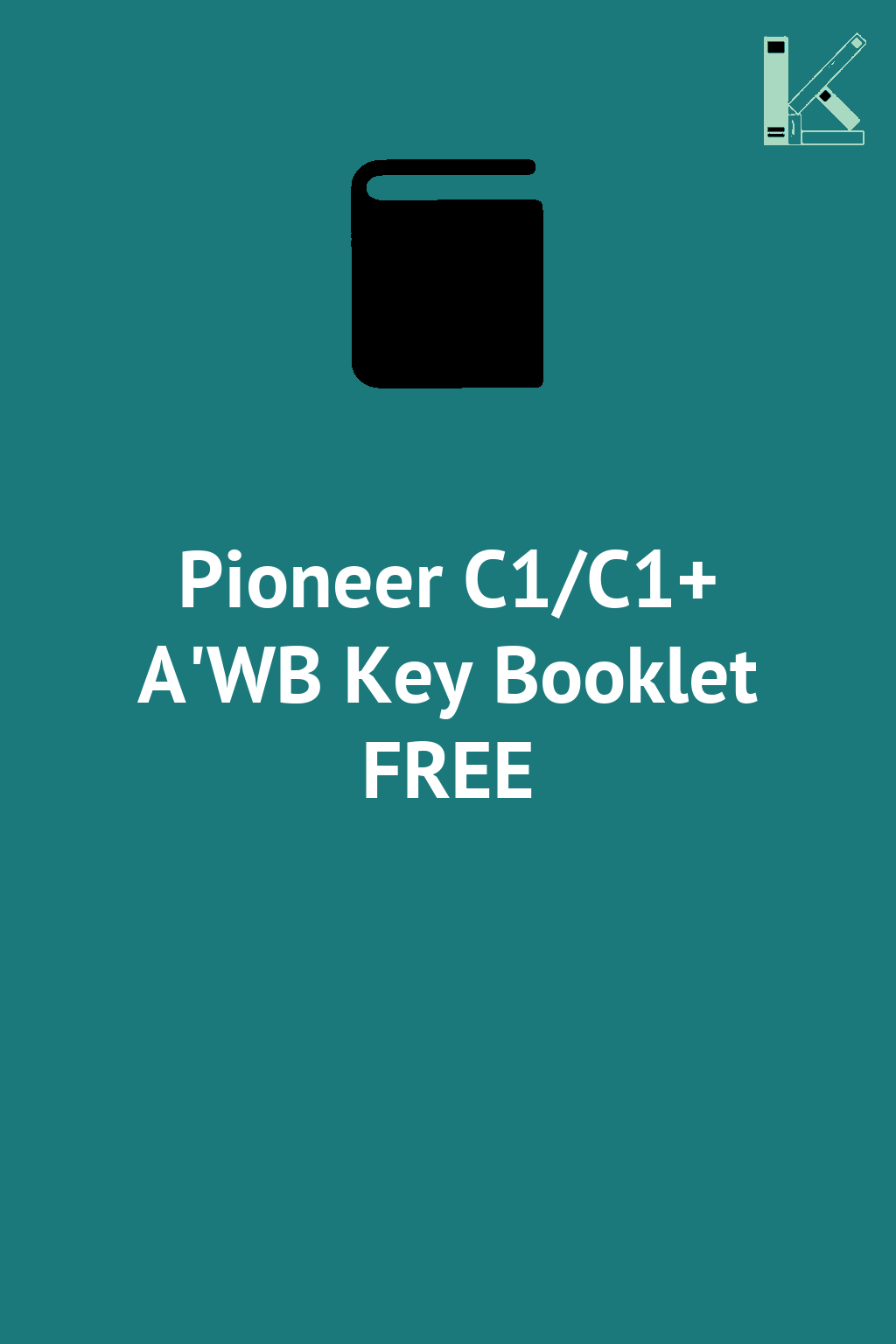 Pioneer C1/C1+ A'WB Key Booklet FREE