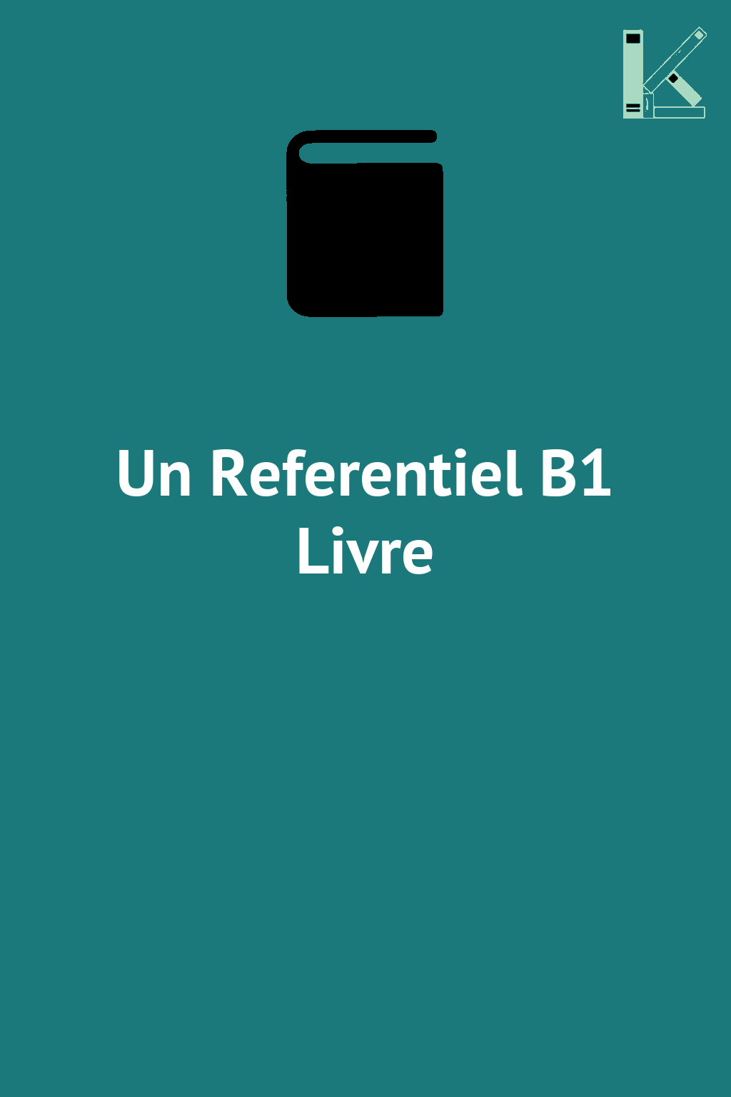Un Referentiel B1 Livre