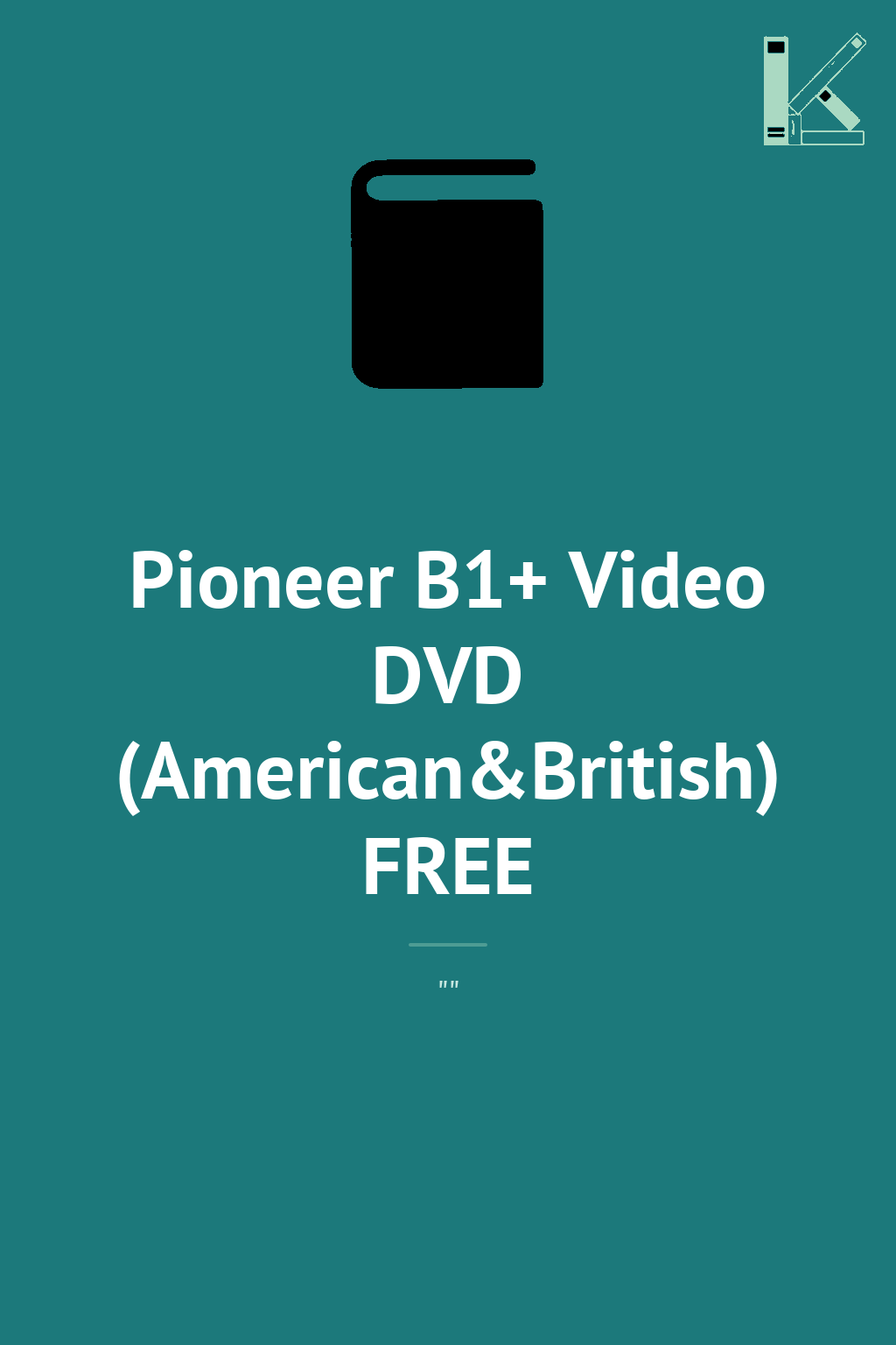Pioneer B1+ Video DVD (American&British) FREE