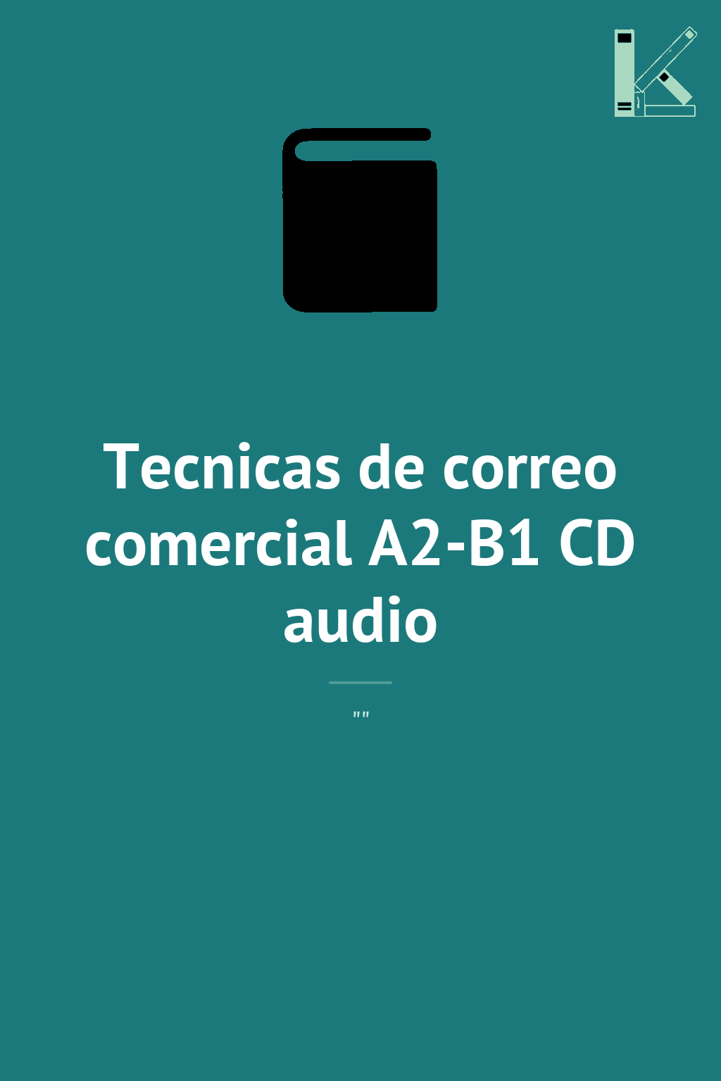 Tecnicas de correo comercial A2-B1 CD audio