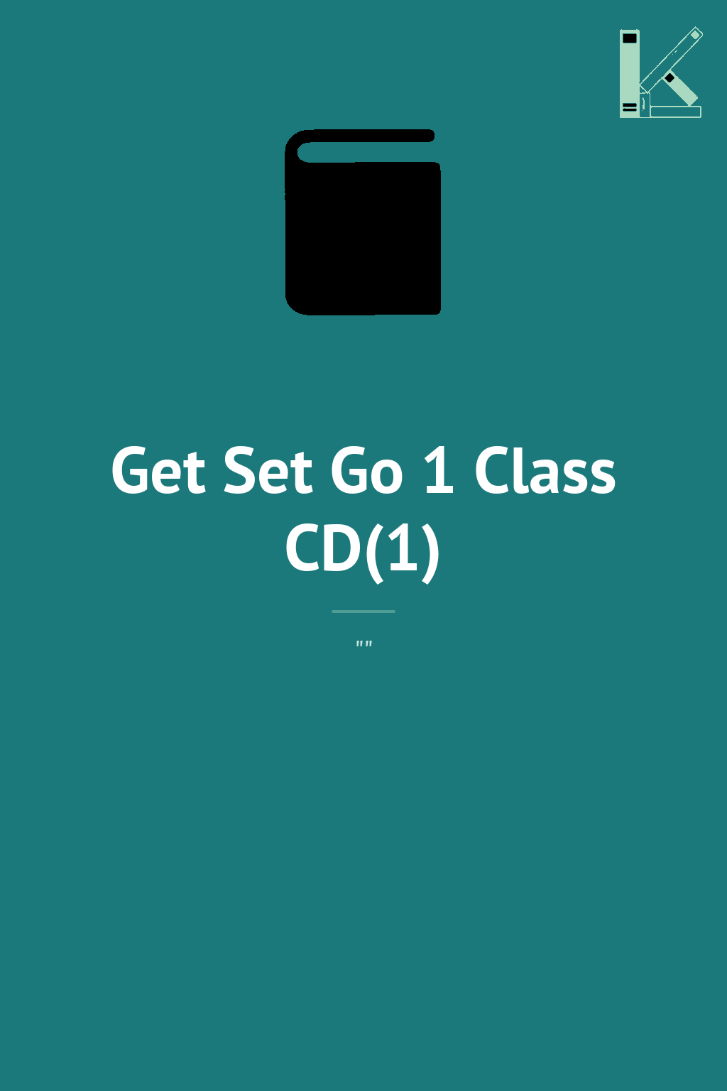 Get Set Go 1 Class CD(1)