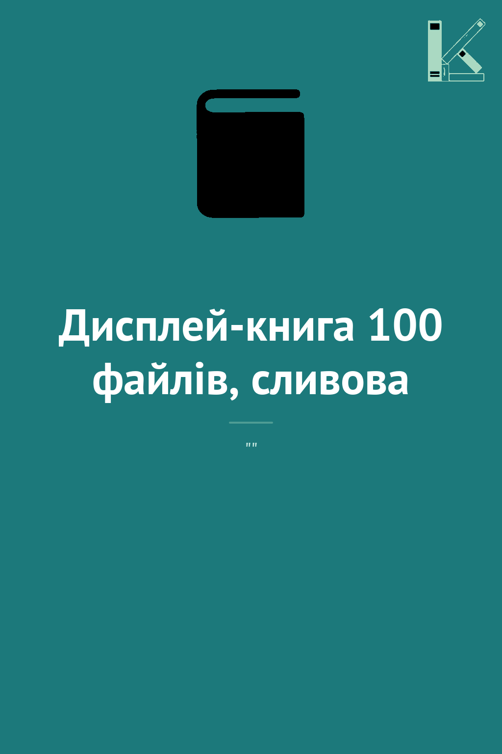Дисплей-книга 100 файлів, сливова