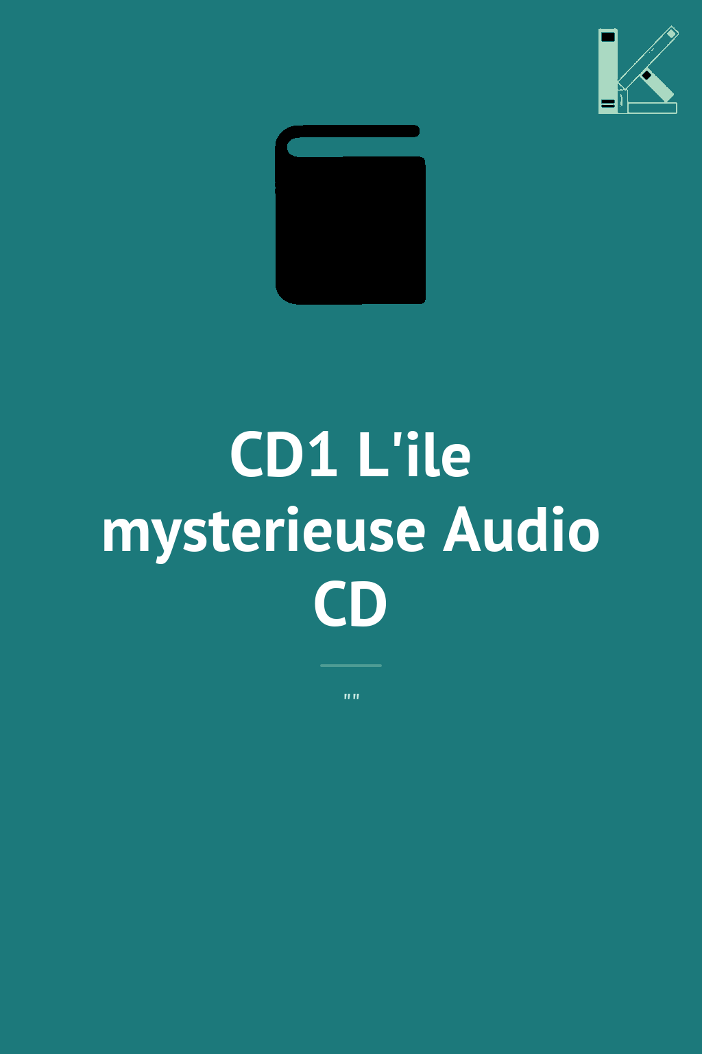CD1 L'ile mysterieuse Audio CD