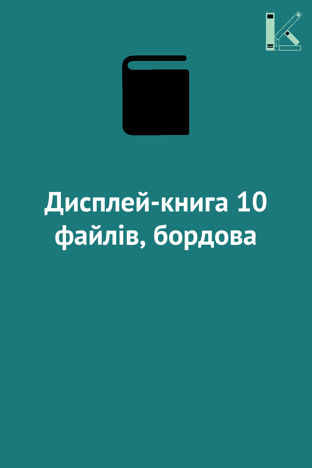 Дисплей-книга 10 файлів, бордова