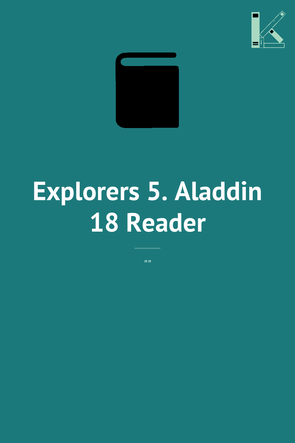 Explorers 5. Aladdin 18 Reader